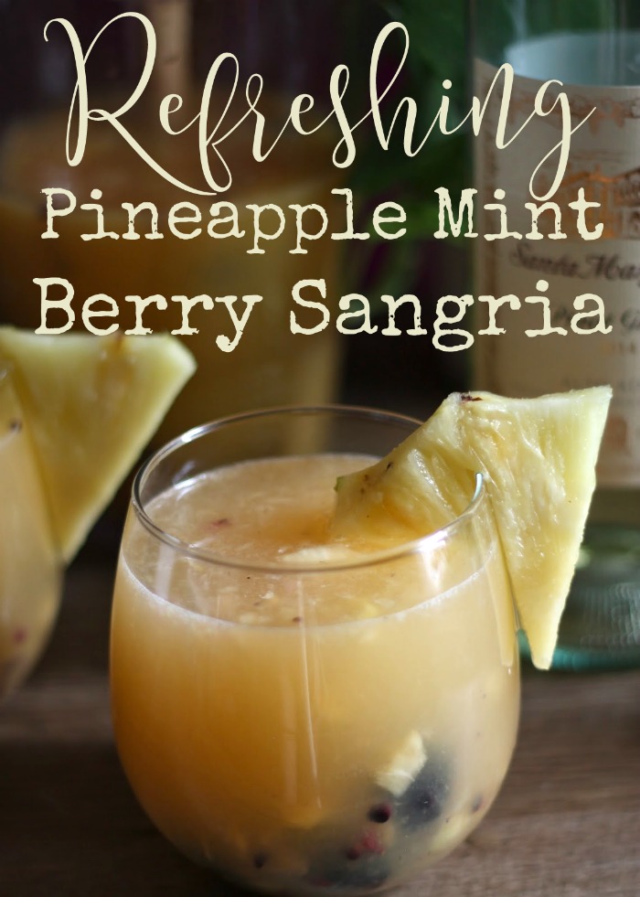 Makethis delicious and easy Pineapple Berry Mint sangria for your next gathering. 