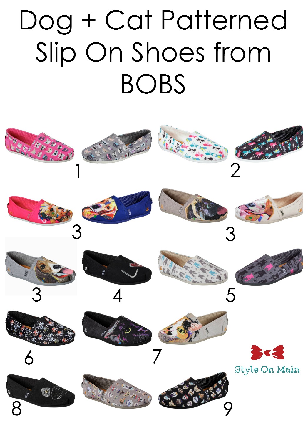 Dogs and Cats Printed Shoes from BOBS by Skechers. 