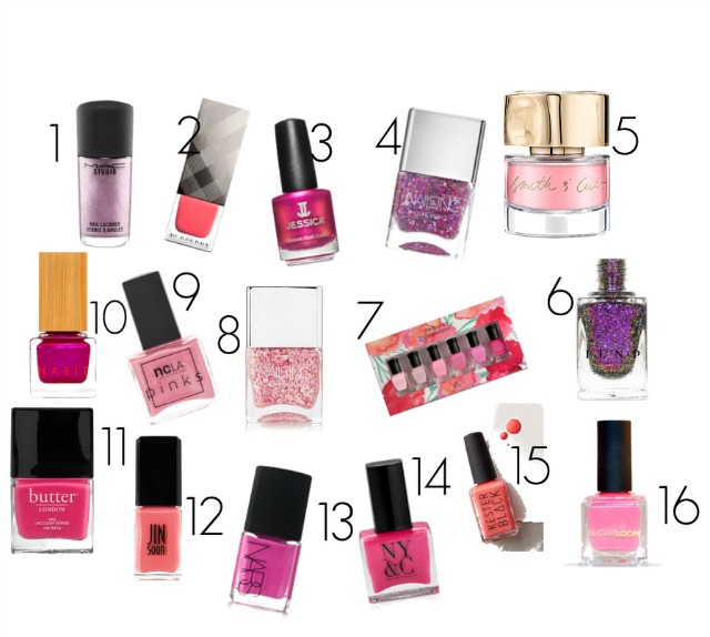 16 really fabulous pink nail lacquers for Valentine's Day and Spring