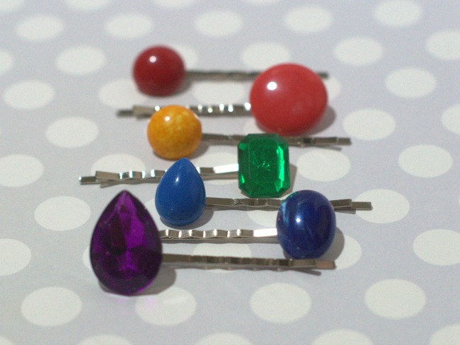 How to make vintage rainbow embellished bobby pins