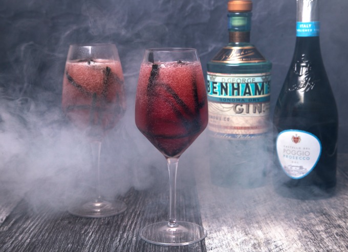 Vampires Bubbly A spooky gin based cocktail for Halloween