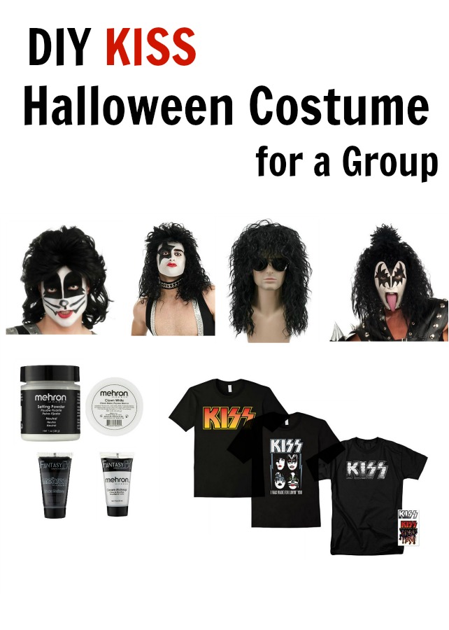 KISS DIY Halloween costume for a group. Easy to put together, comfy to wear. 