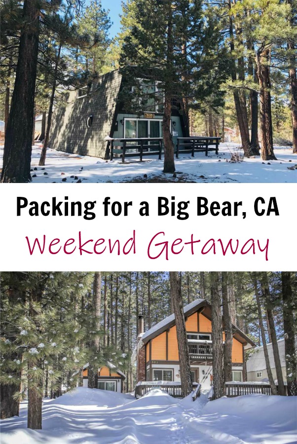 Big Bear CA is a great four season  mountain town in Southern California. See what you should pack for a winter weekend getaway, plus find a great discount code if you're planning to visit. mountains | Ski | skiing | vacation | travel | road trip | SoCal | So Cal | Cali | snow #travel #roadtrip 