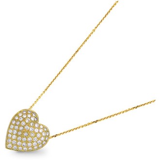 Leo Inger Yellow Gold Pave Heart