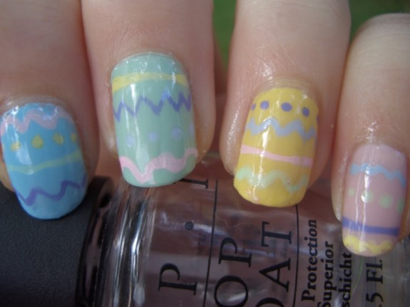 Decorated Easter Egg Nail Art 