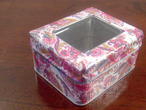 Finished DIY Upcycled  Duct Tape Box
