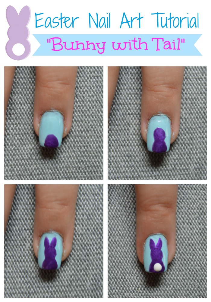 Bunny with Tail Easter Nail Art Tutorial - Style on Main