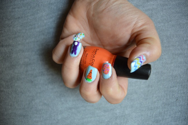 Carrot Nail Art Tutorial for Easter