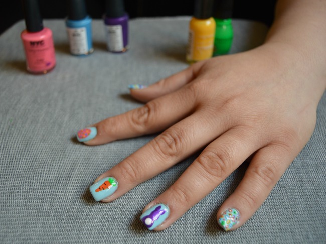 Bunny with Tail Easter Nail Art Tutorial - Style on Main