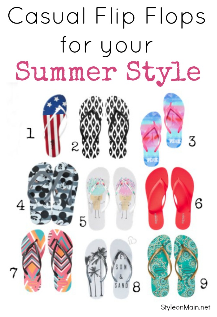 Casual flip flops for your summer style