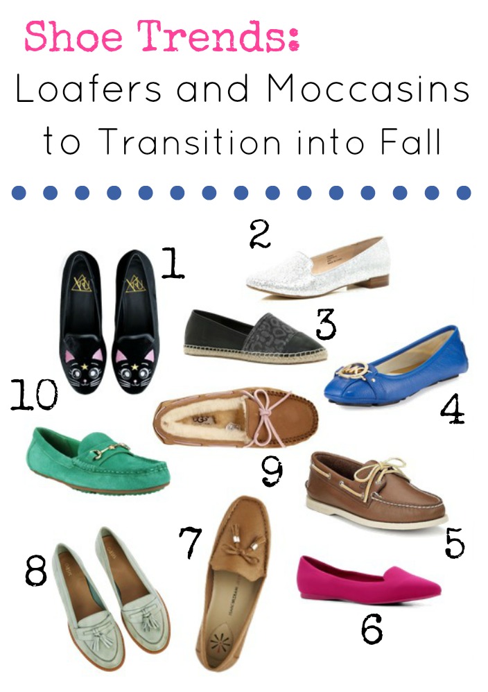 Loafers and moccasins to transition into fall