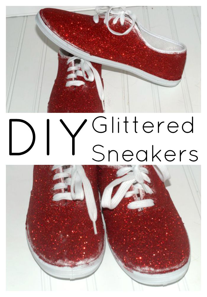 diy glitter sneakers