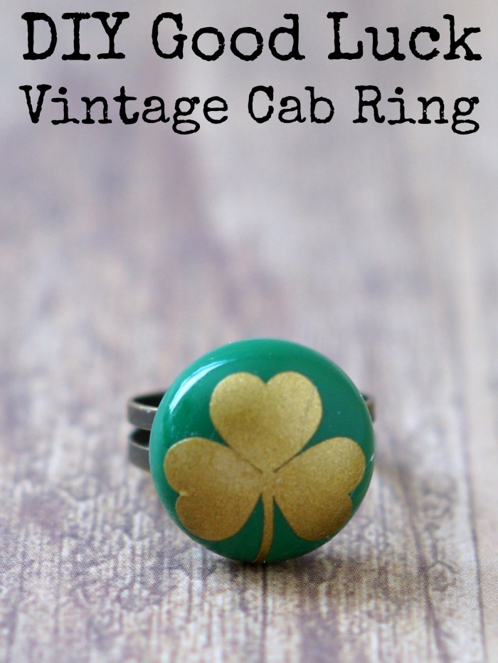 DIY Good Luck Vintage Cab Ring