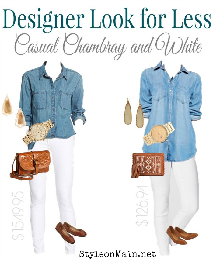 Chambray and white denim is always hot. Get the designer look at a fraction of the price. 
