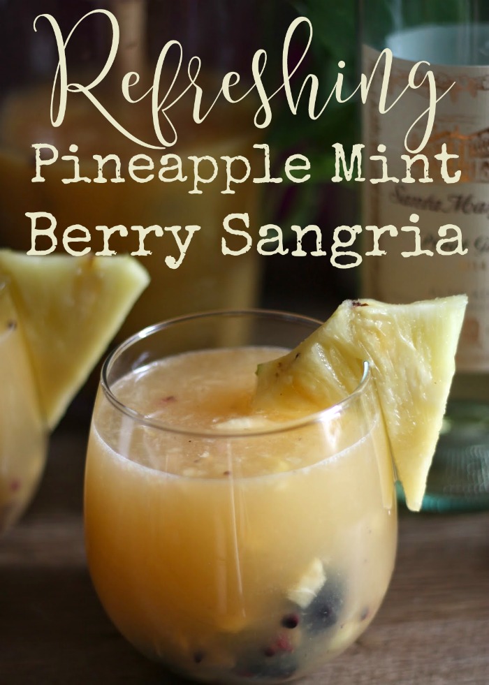 Makethis delicious and easy Pineapple Berry Mint sangria for your next gathering.