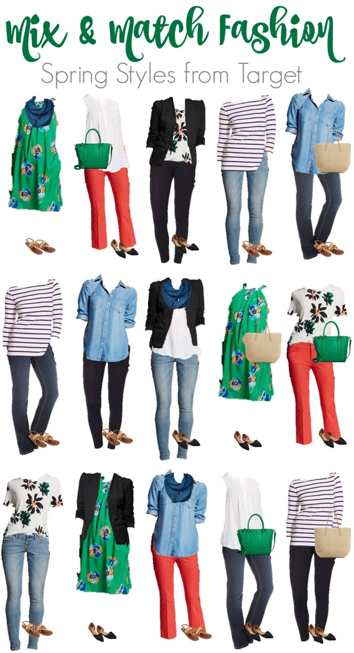 Target Mix and Match wardrobe for spring
