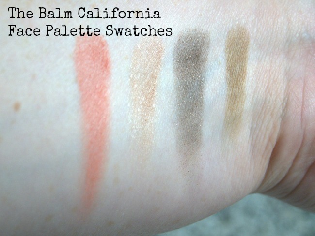 the balm california face palette swatches