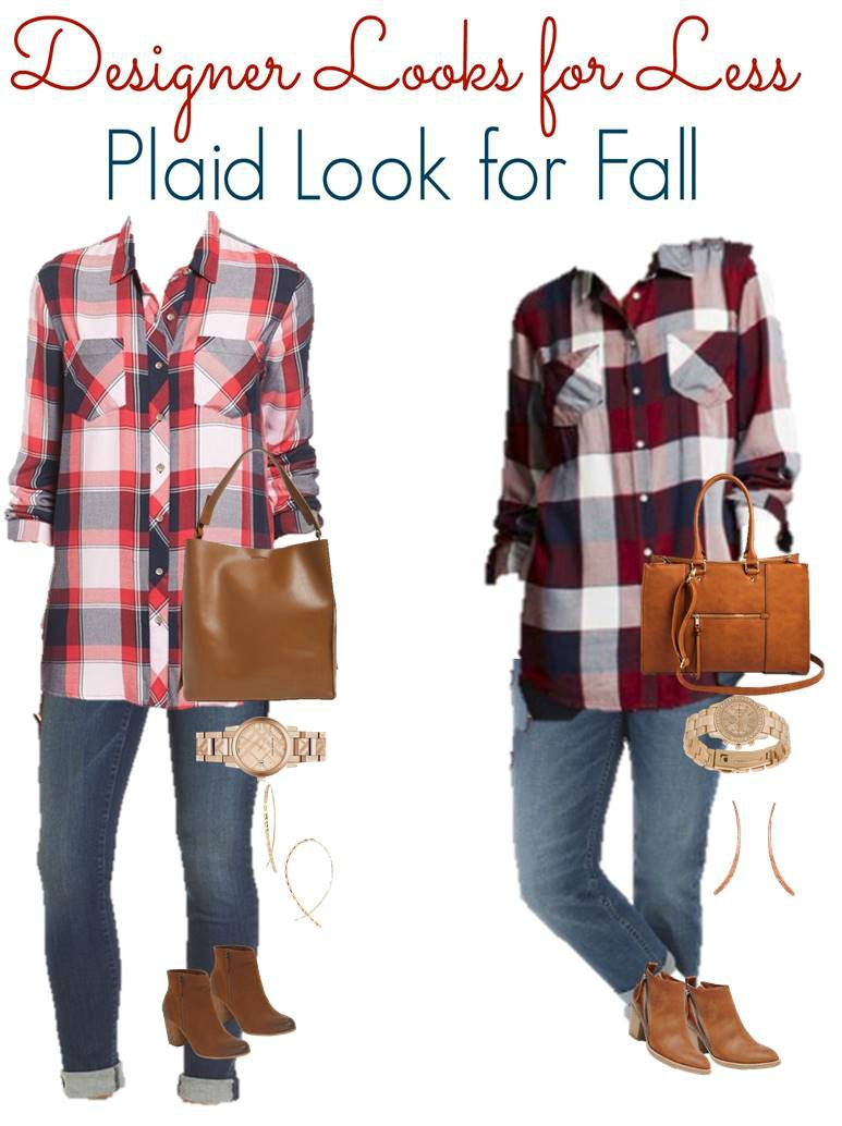 Casual fall plaid style.  Get the Look for Less