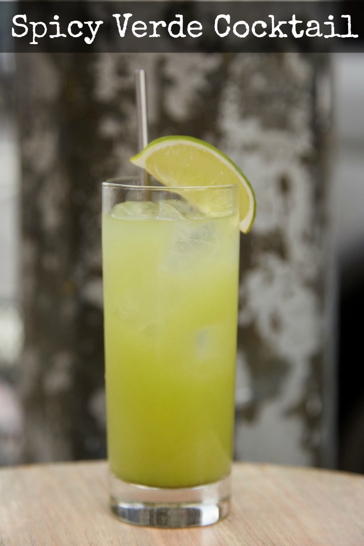 A great combination of sweet and spicy, this Spicy Verde cocktail will become a new favorite.