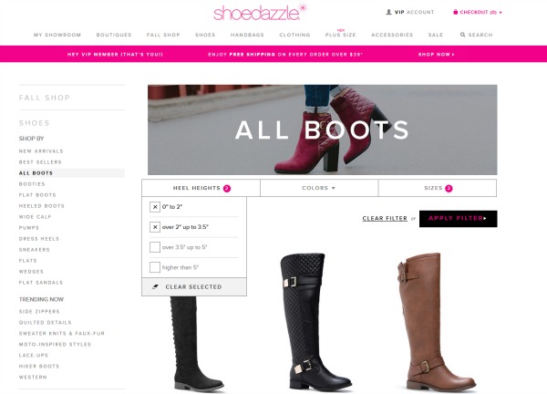 Shoedazzle screenshot