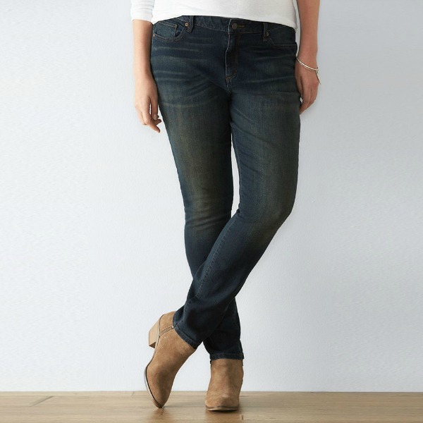 Plus sized skinny jeans from Kohls
