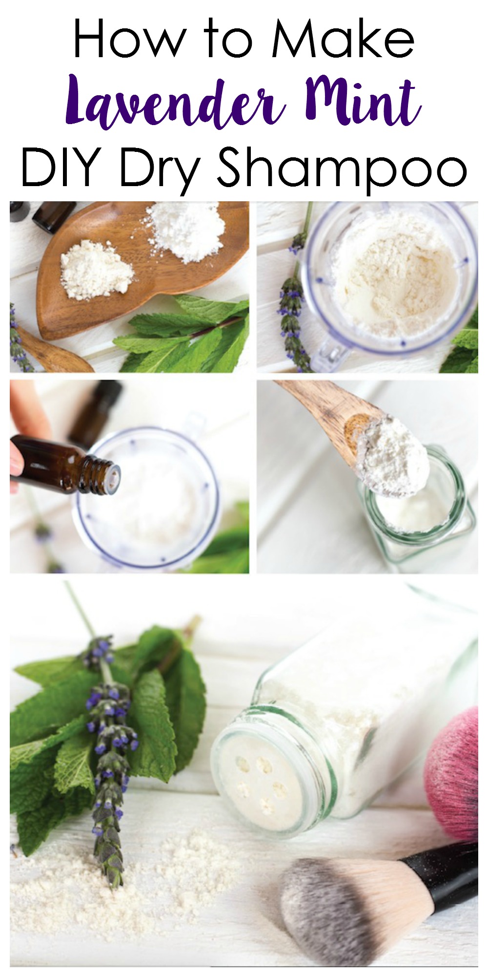 Make your own DIY Dry shampoo quickly and easily.