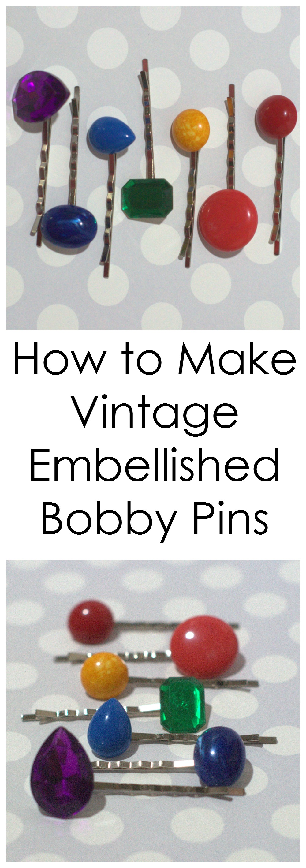 How to make vintage embellished bobby pins