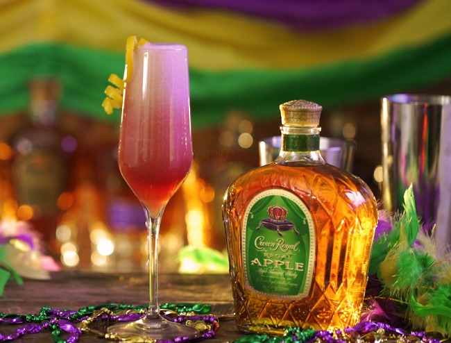 Carnival queen cocktail that's great for Mardi Gras or a bachelorette party