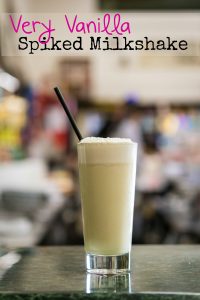 Vanilla spiked boozy alcoholic milkshake recipe