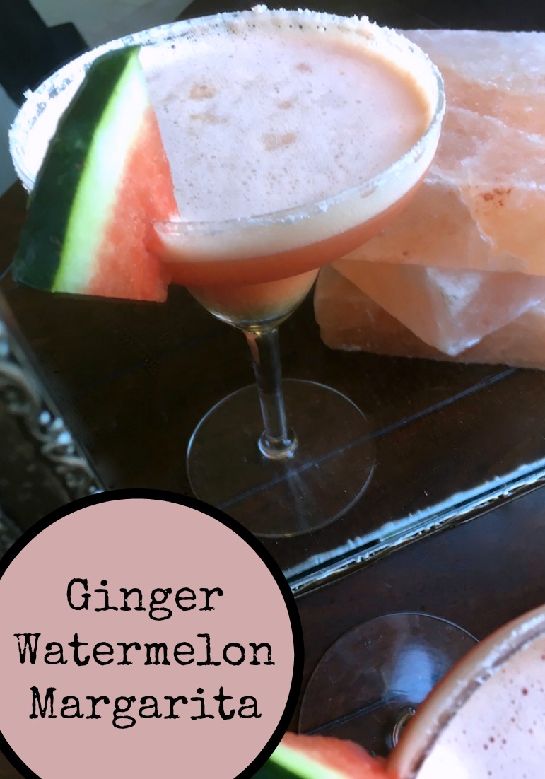 This frozen Ginger Watermelon margarita has the right amount of spicy and sweet. It's easy to make, and uses fresh ingredients. Can be made non-alcoholic as well.