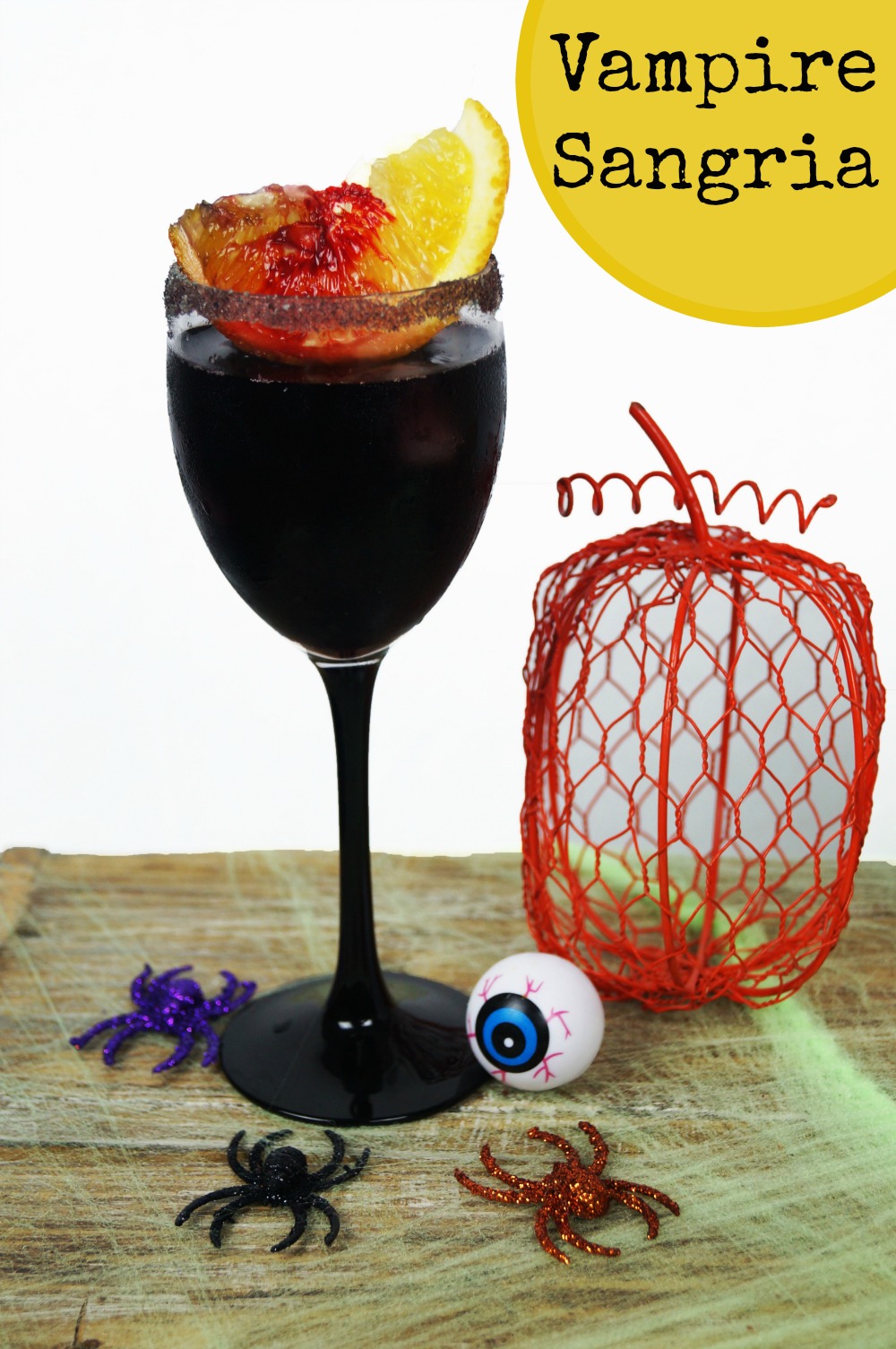 Make this easy Vampire Sangria cocktail that's perfect for Halloween. Not too spooky, and can be made in a batch for a party. 