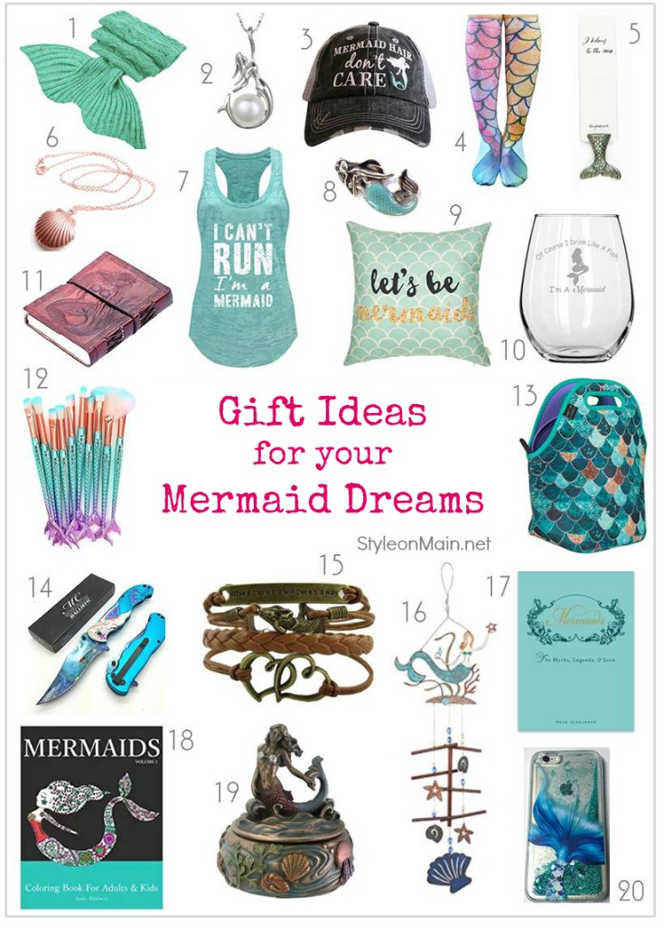 20 amazing gift ideas for the mermaid lover in your life. Most are from Amazon, so you can get them quickly, too