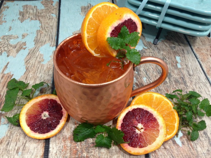 An easy to make blood orange moscow mule cocktail
