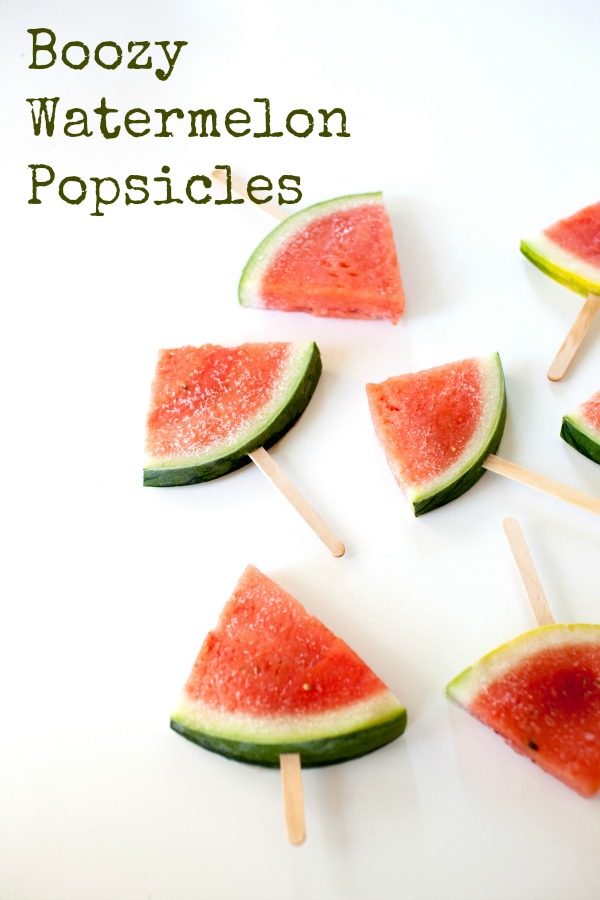 Make these simple and easy Boozy Watermelon Margarita adult popsicles. They're perfect for summer, and basically a hands off cocktail for adults. 
