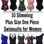Slimming one piece bathing suits that are affordable. These swimsuits are all available from Amazon and most are under $30. | Wome | Plus Sized | Retro | Ruffle | Tummy control | curvy | Retro Vintage | swimwear | summer fashion