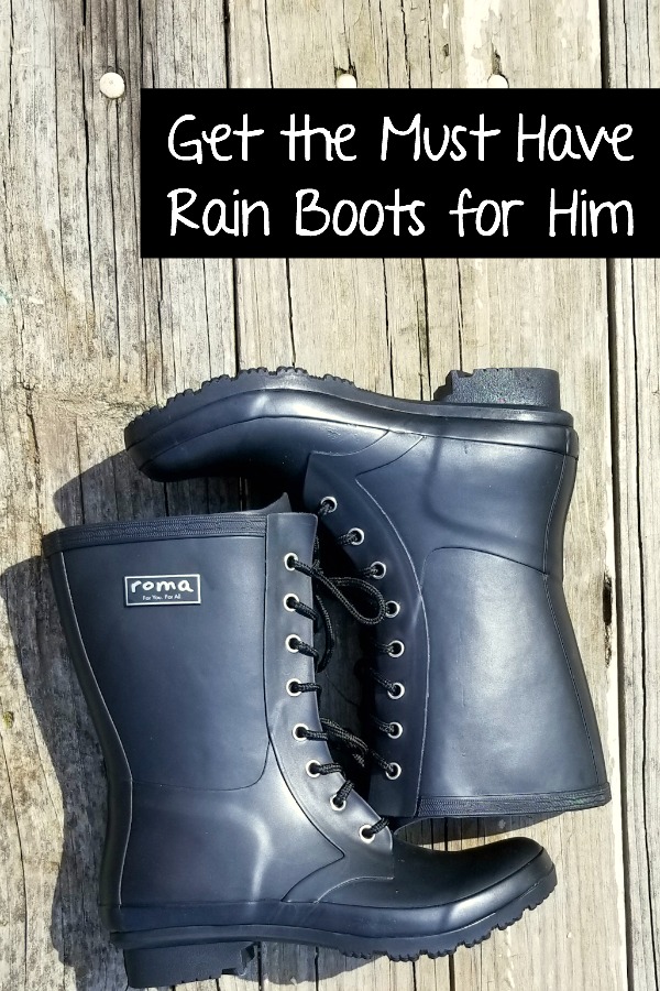 Get these must have rain boots for the guys in your life. | Rainboot | Men fashion | Shoe style | Dude | 