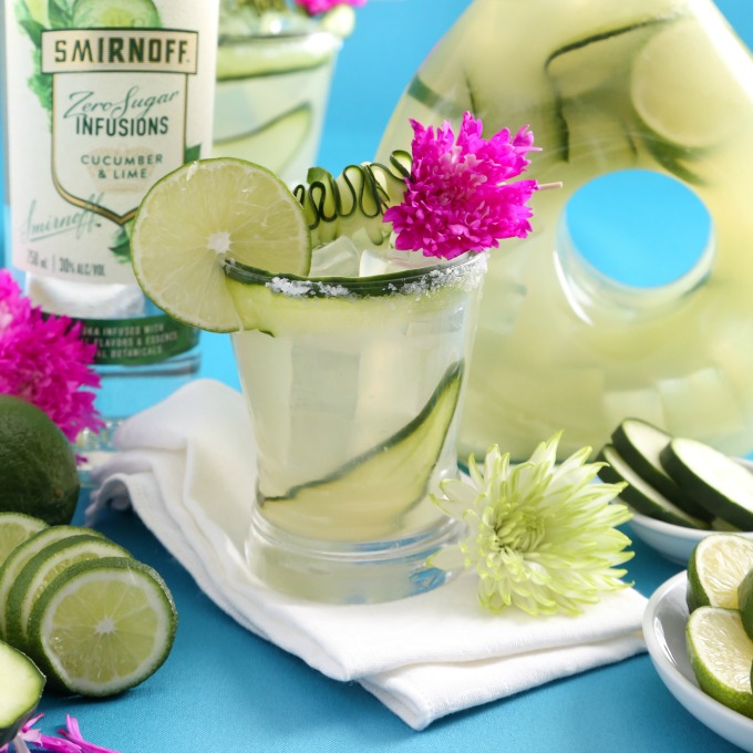 Cucumber Lime Aqua Fresca Cocktail