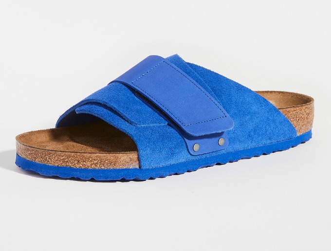 Blue Kyoto Birkenstock Slides