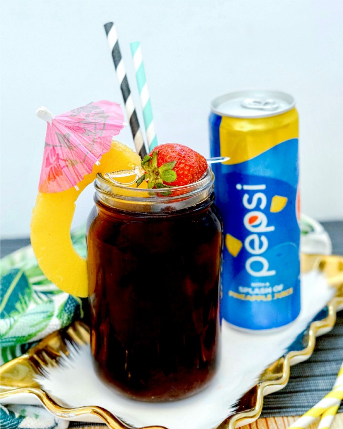 Boozy cola and pineapple cocktail recipe