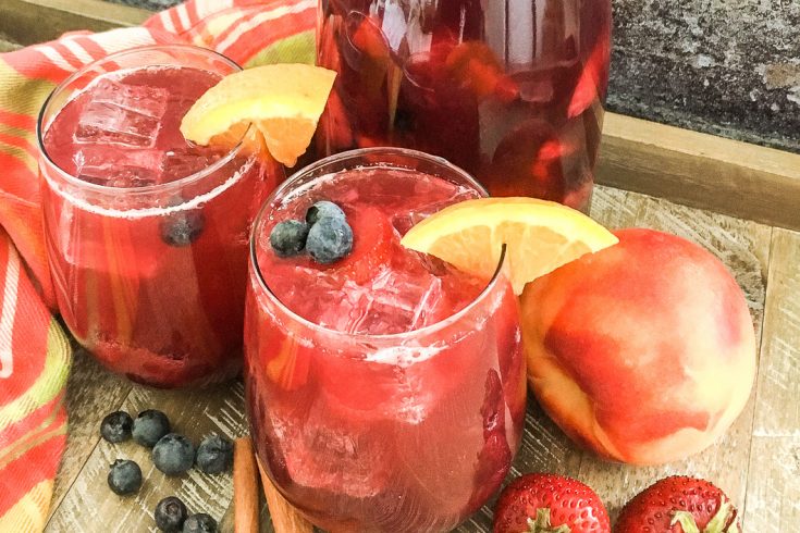 Sparkling berry peach sangria recipe