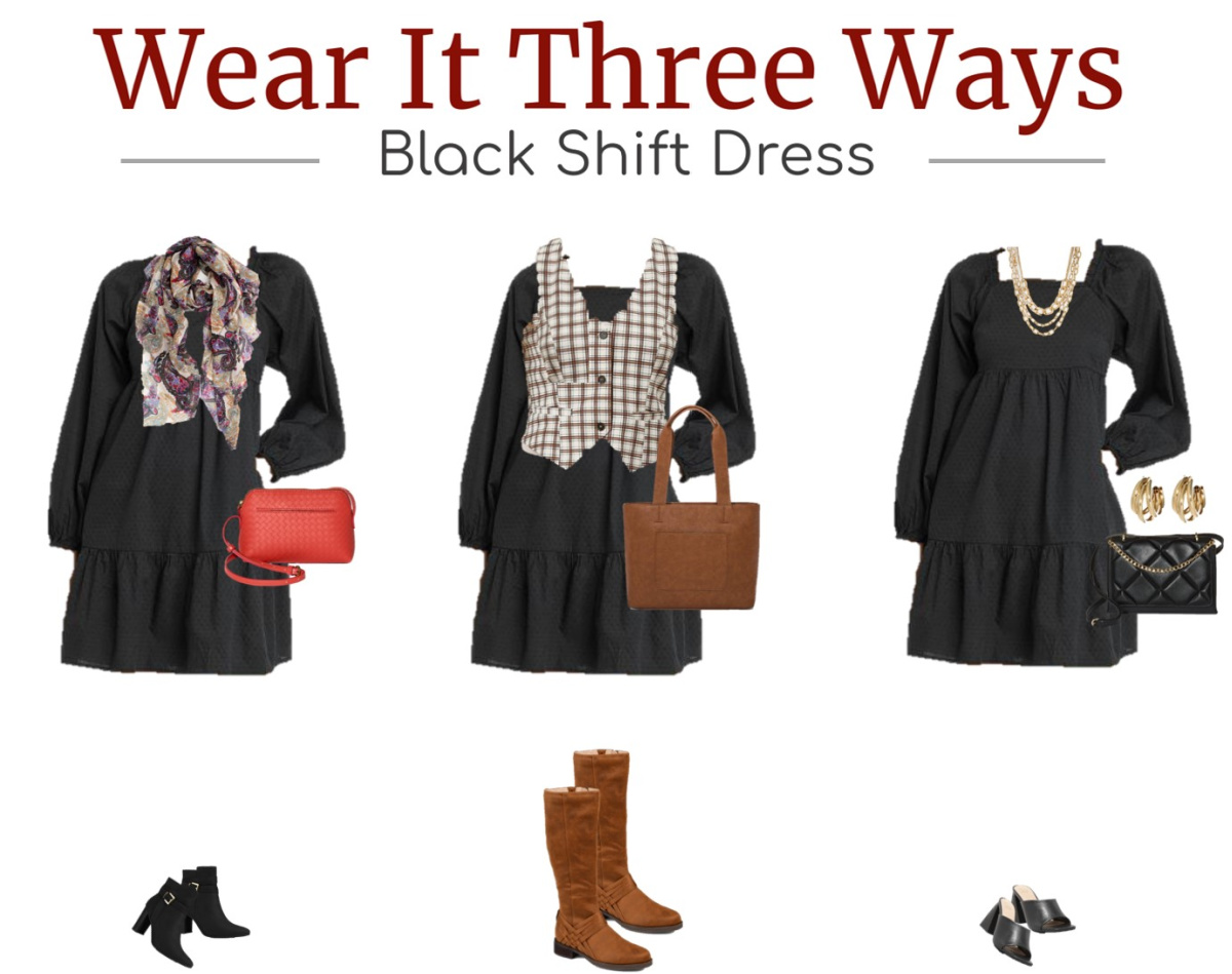 How To Style A Black Shift Dress?