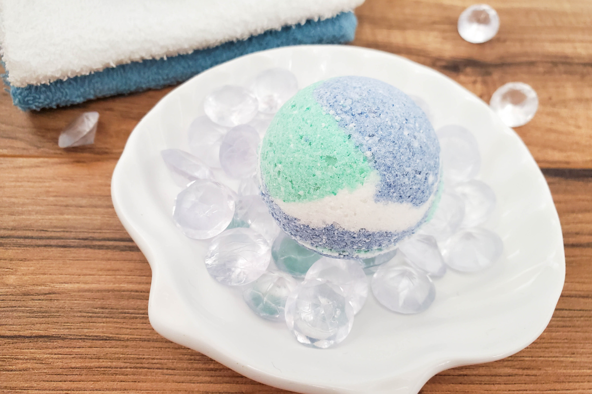 How to make Earth bath bombs tutorial