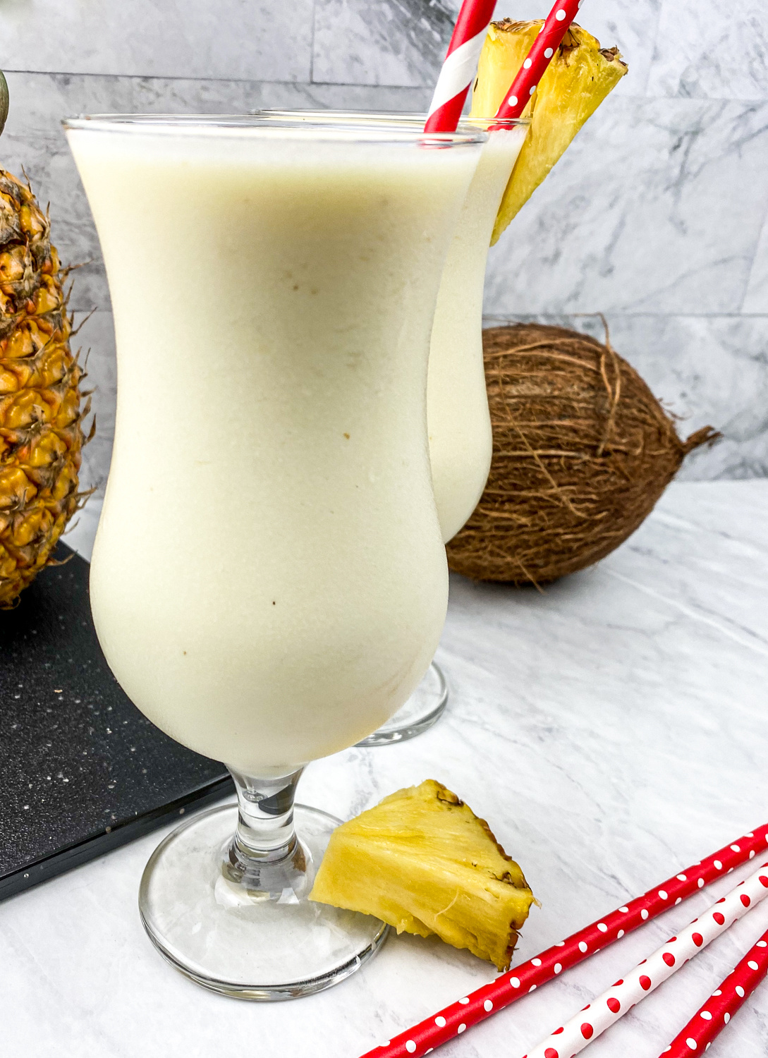 Low carb and keto friendly frozen pina colada recipe