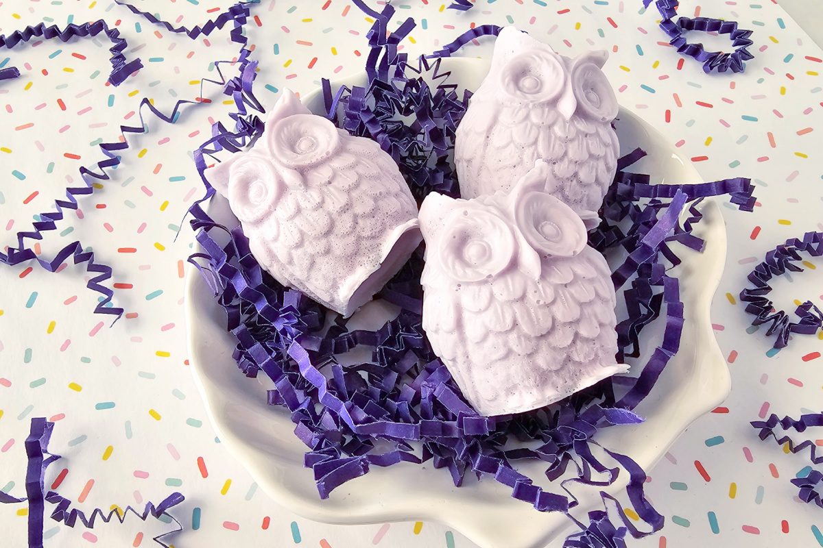 Lavender and Rosemary Owl soap bars