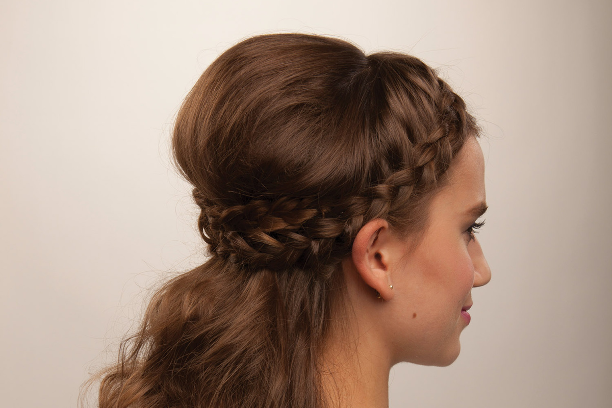 Learn how to create a half brown braid hairstyle