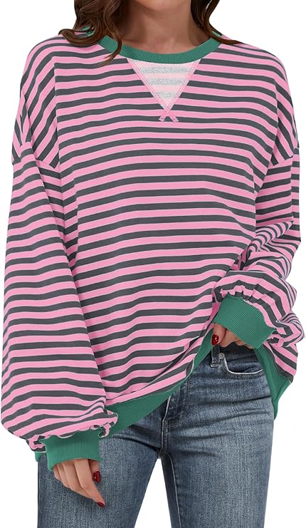 Striped Oversized Sweatshirt