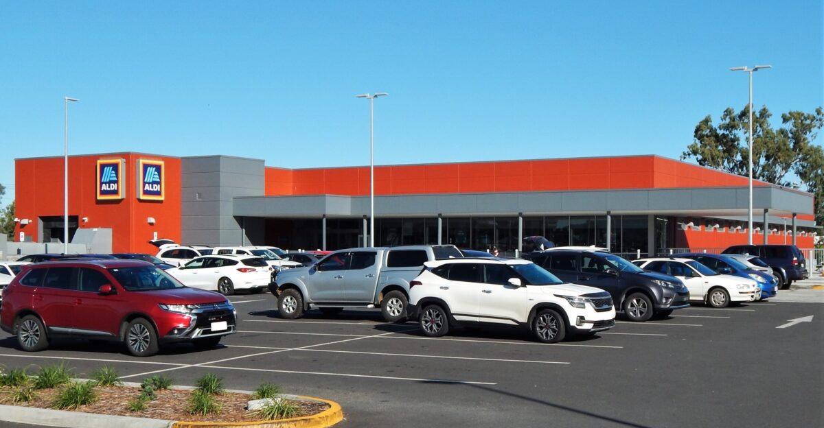 An Aldi supermarket located in the regional Australian city of Rockhampton Queensland The supermarket opened in the suburb of Allenstown in October 2019