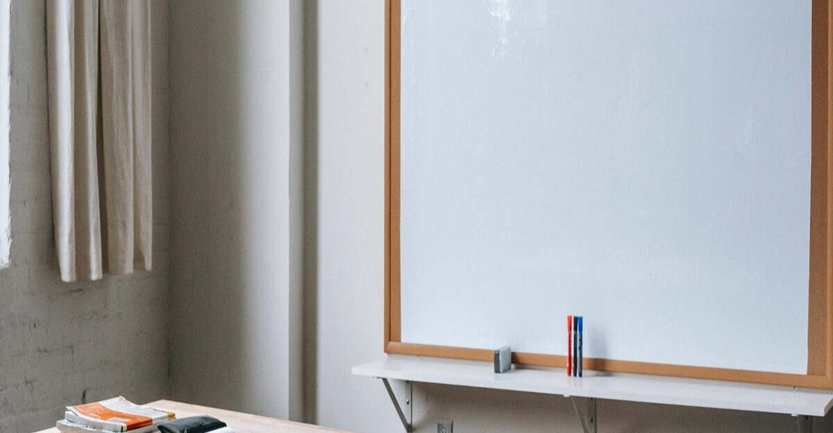 classroom board desk school