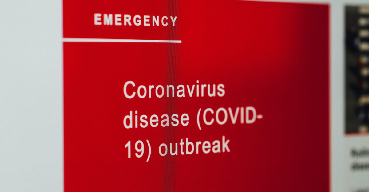 Coronavirus disease COVID-19 outbreak - warning alarm message