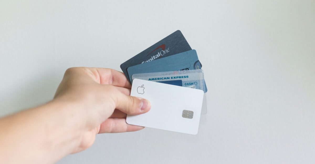 white and blue magnetic card